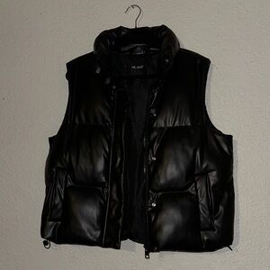 Sleek Black Puffer Vest